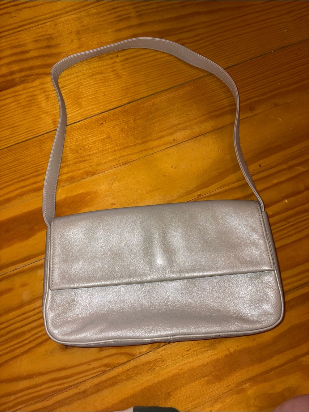 Y2K Leather Bag in Light Gray